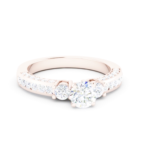 טבעת שלושה יהלומים מעוצבת