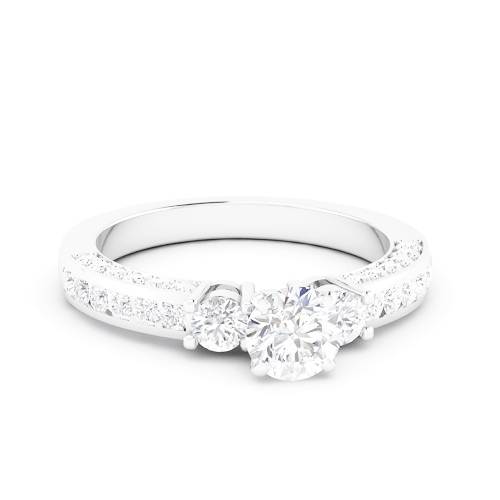 טבעת שלושה יהלומים מעוצבת