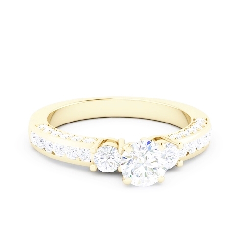 טבעת שלושה יהלומים מעוצבת