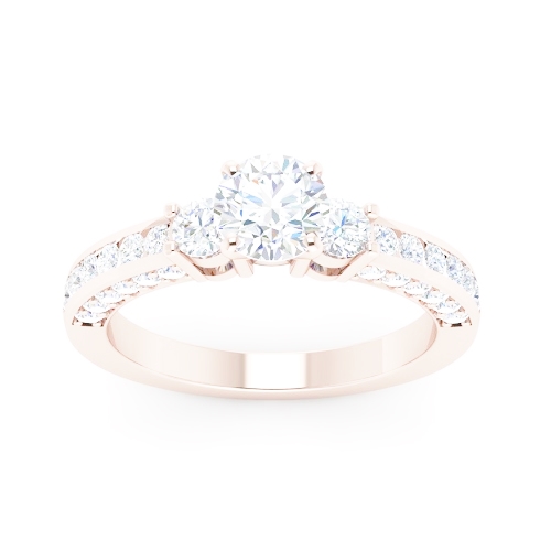 טבעת שלושה יהלומים מעוצבת