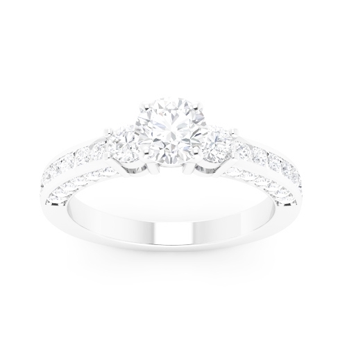 טבעת שלושה יהלומים מעוצבת