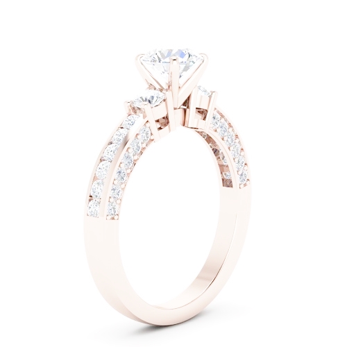 טבעת שלושה יהלומים מעוצבת