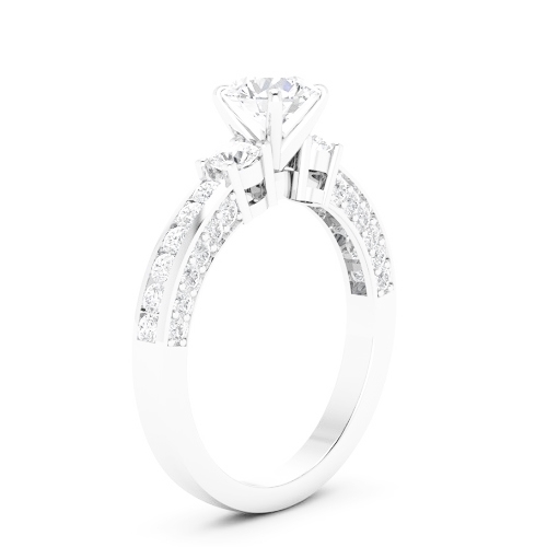 טבעת שלושה יהלומים מעוצבת