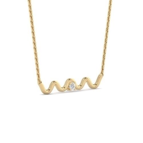 תליון יהלום סוליטר מעוצב