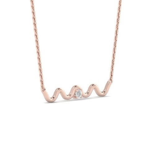 תליון יהלום סוליטר מעוצב